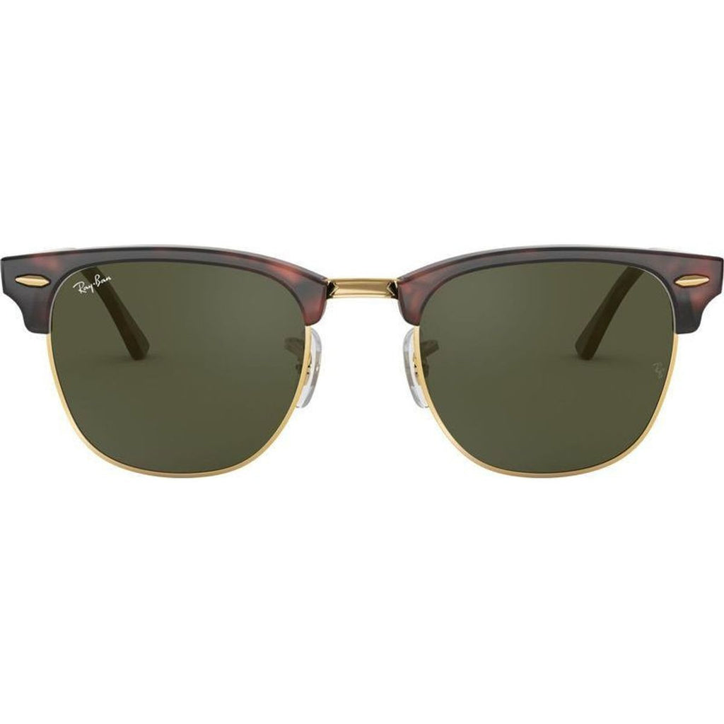 Clubmaster Classic RB3016F, Mock Tortoise on Arista/Green Glass Lenses