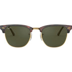 Clubmaster Classic RB3016F, Mock Tortoise on Arista/Green Glass Lenses