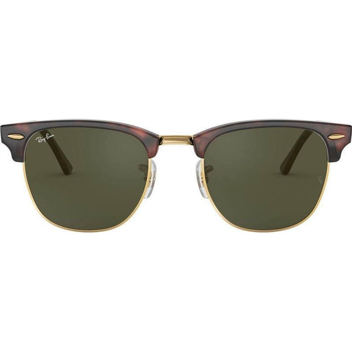 Clubmaster Classic RB3016F, Mock Tortoise on Arista/Green Glass Lenses