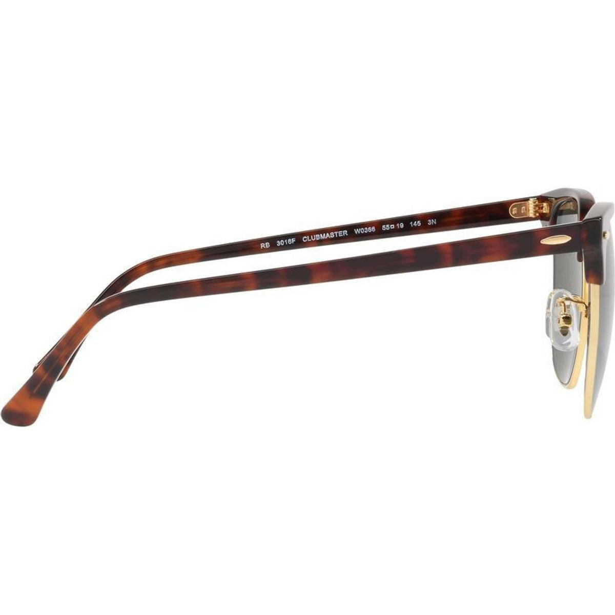 Clubmaster Classic RB3016F, Mock Tortoise on Arista/Green Glass Lenses