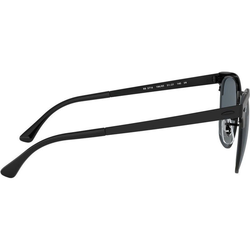 Clubmaster Metal RB3716, Matte Black/Blue Glass Lenses