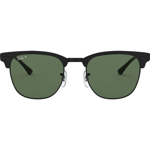 Clubmaster Metal RB3716, Matte Black/Green Polarised Glass Lenses