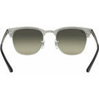 Clubmaster Metal RB3716, Black on Silver/Grey Gradient Glass Lenses