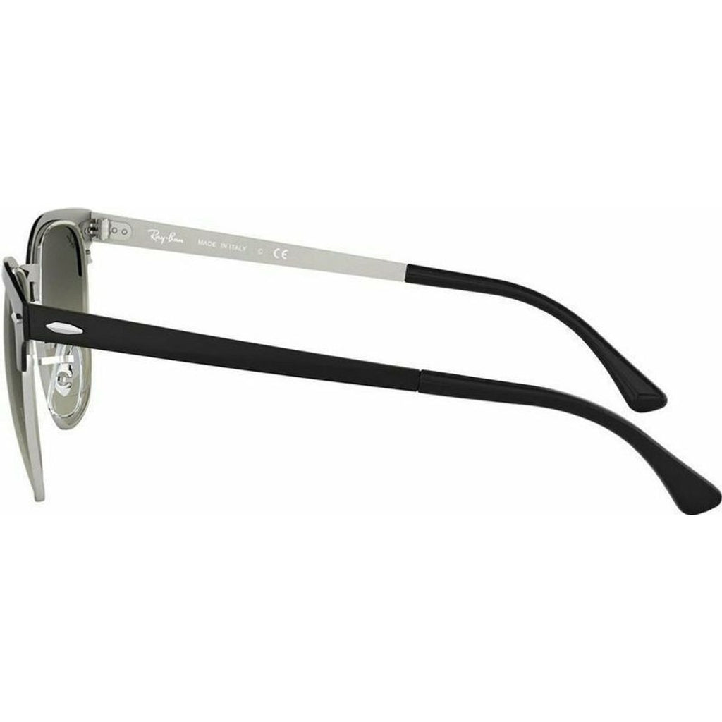 Clubmaster Metal RB3716, Black on Silver/Grey Gradient Glass Lenses