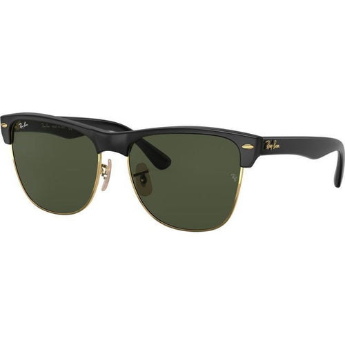 Clubmaster Oversized RB4175, Shiny Black/Green Glass Lenses