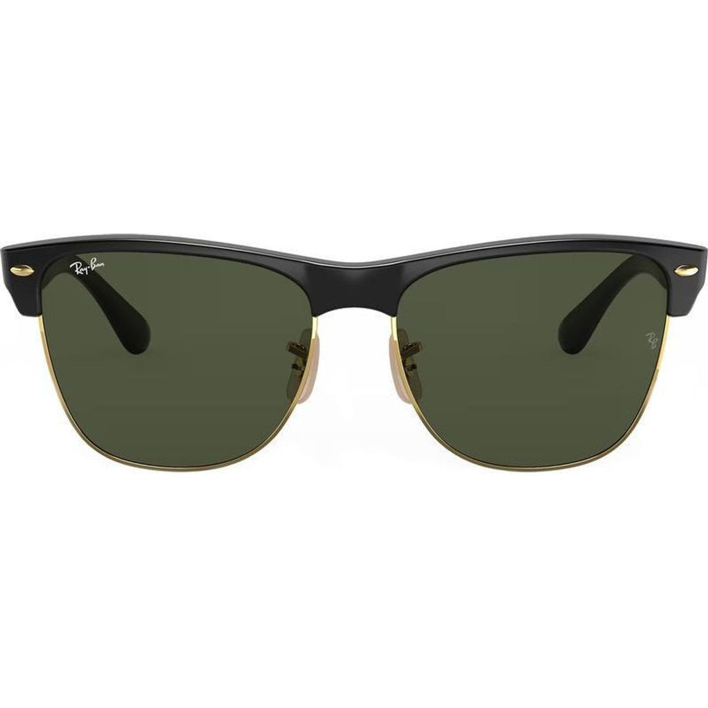 Clubmaster Oversized RB4175, Shiny Black/Green Glass Lenses
