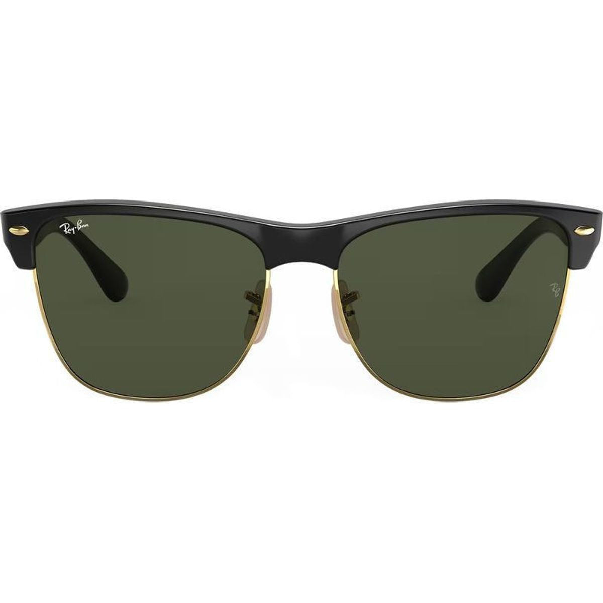 Clubmaster Oversized RB4175, Shiny Black/Green Glass Lenses