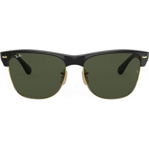 Clubmaster Oversized RB4175, Shiny Black/Green Glass Lenses