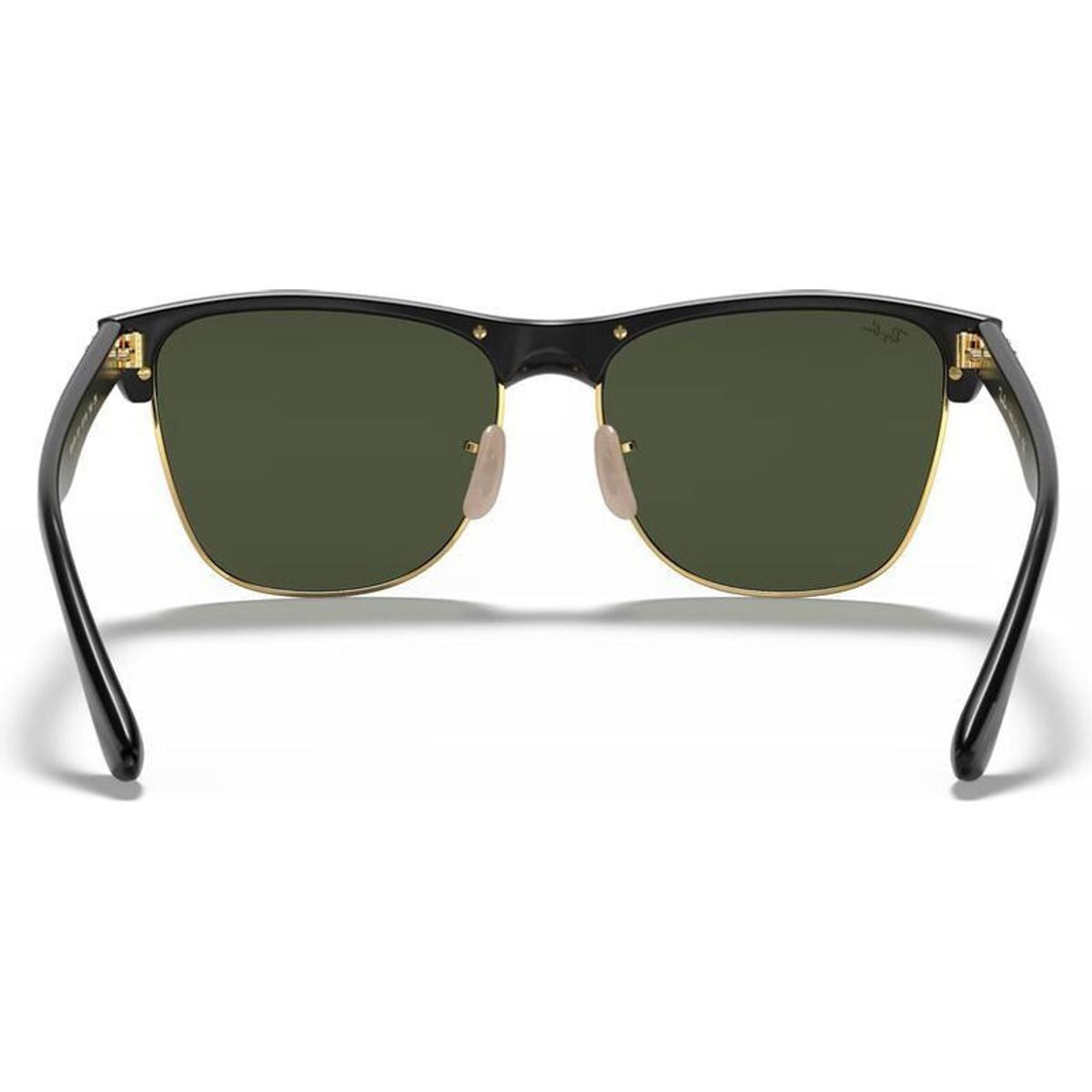Clubmaster Oversized RB4175, Shiny Black/Green Glass Lenses