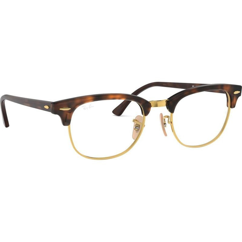 Clubmaster RX5154, Red Havana/Clear Lenses