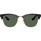 Clubmaster Reverse RBR0504S, Black on Arista/Dark Green Lenses 54 Eye Size