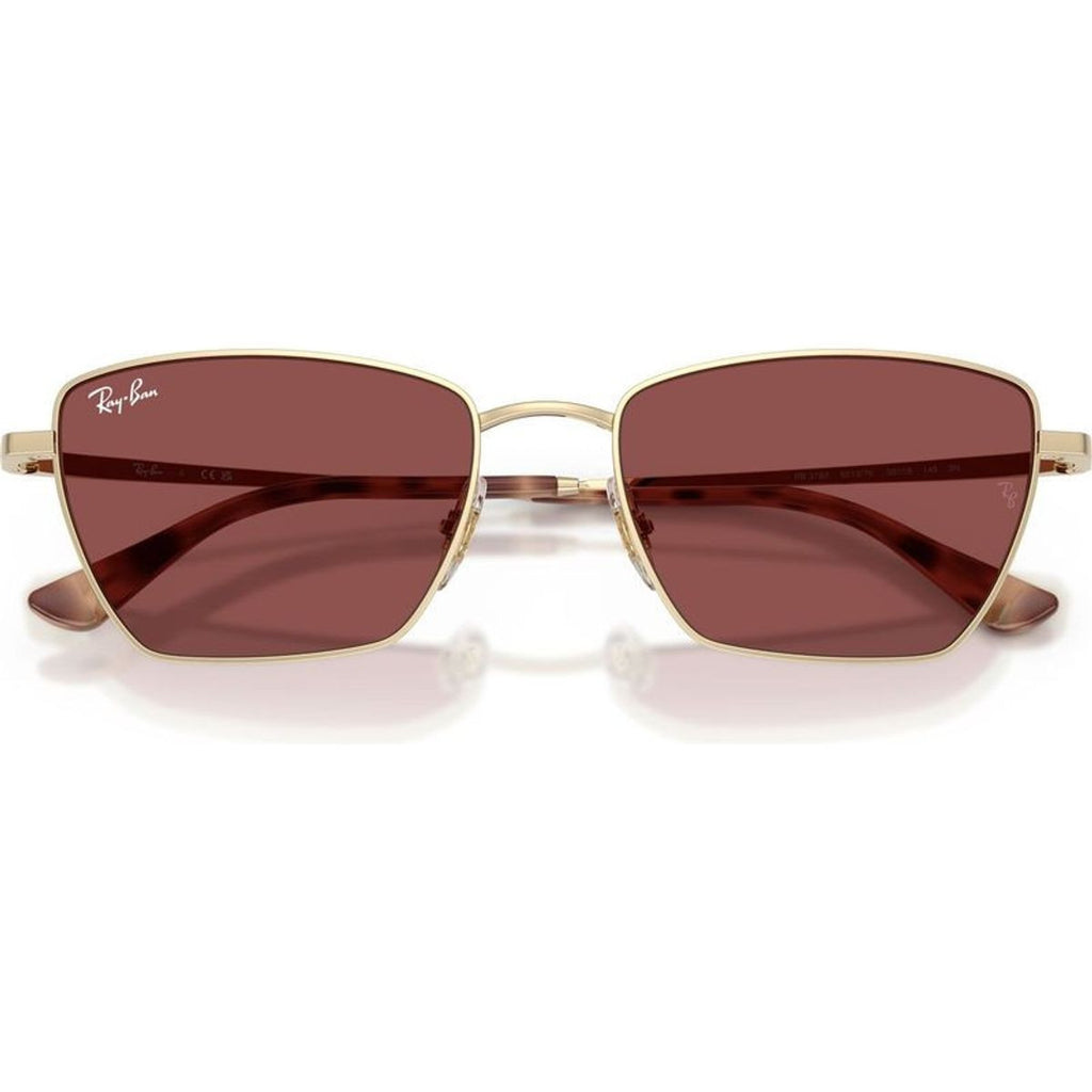 Drea RB3783, Pale Gold/Dark Violet Lenses 53 Eye Size