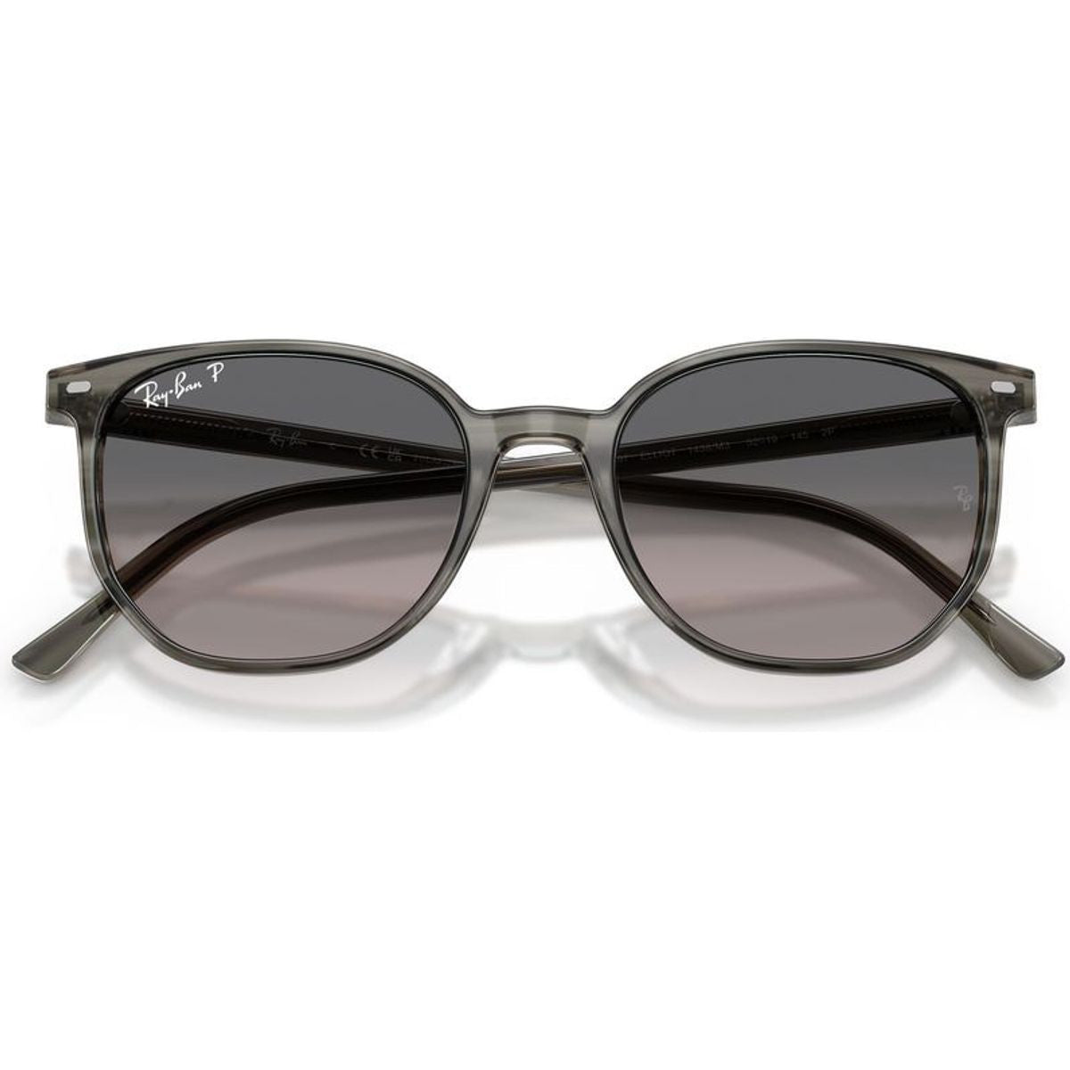 Elliot RB2197, Striped Grey/Grey Gradient Polarised Glass Lenses 52 Eye Size