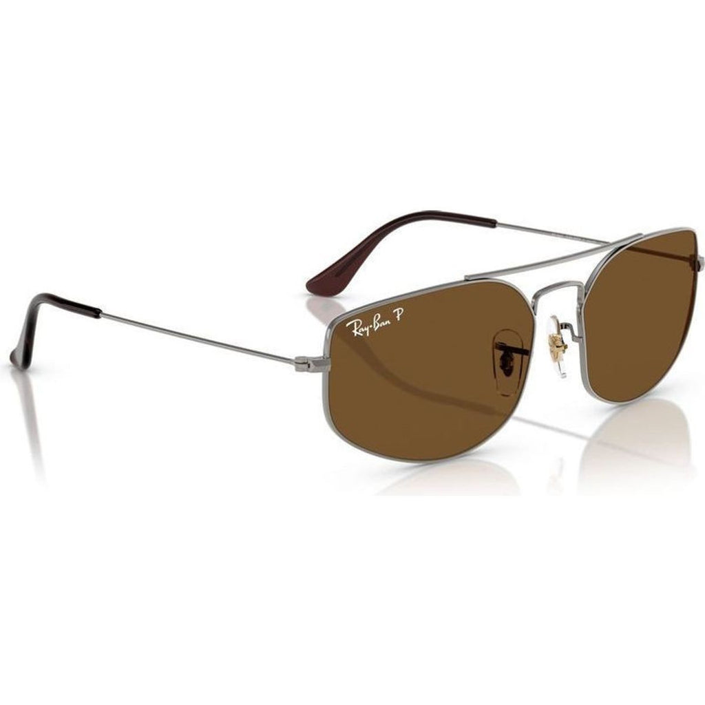Explorer 5 RB3845, Gunmetal/Brown Glass Polarised Lenses 57 Eye Size