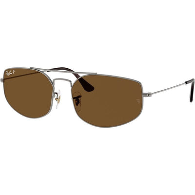 Explorer 5 RB3845, Gunmetal/Brown Glass Polarised Lenses 60 Eye Size