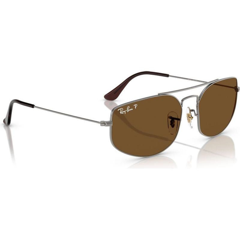 Explorer 5 RB3845, Gunmetal/Brown Glass Polarised Lenses 60 Eye Size