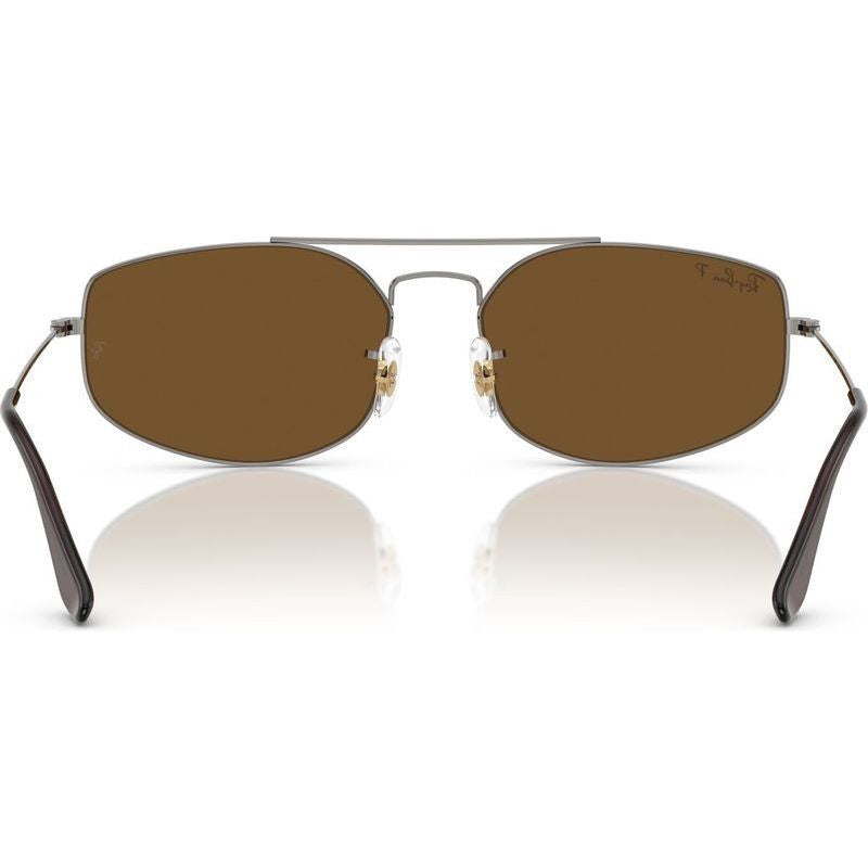 Explorer 5 RB3845, Gunmetal/Brown Glass Polarised Lenses 60 Eye Size