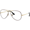 Aviator RX6489, Black on Arista/Clear Lenses 58 Eye Size