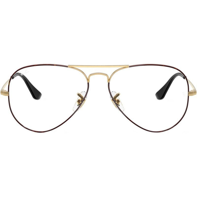 Aviator RX6489, Black on Arista/Clear Lenses 58 Eye Size