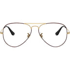 Aviator RX6489, Black on Arista/Clear Lenses 58 Eye Size