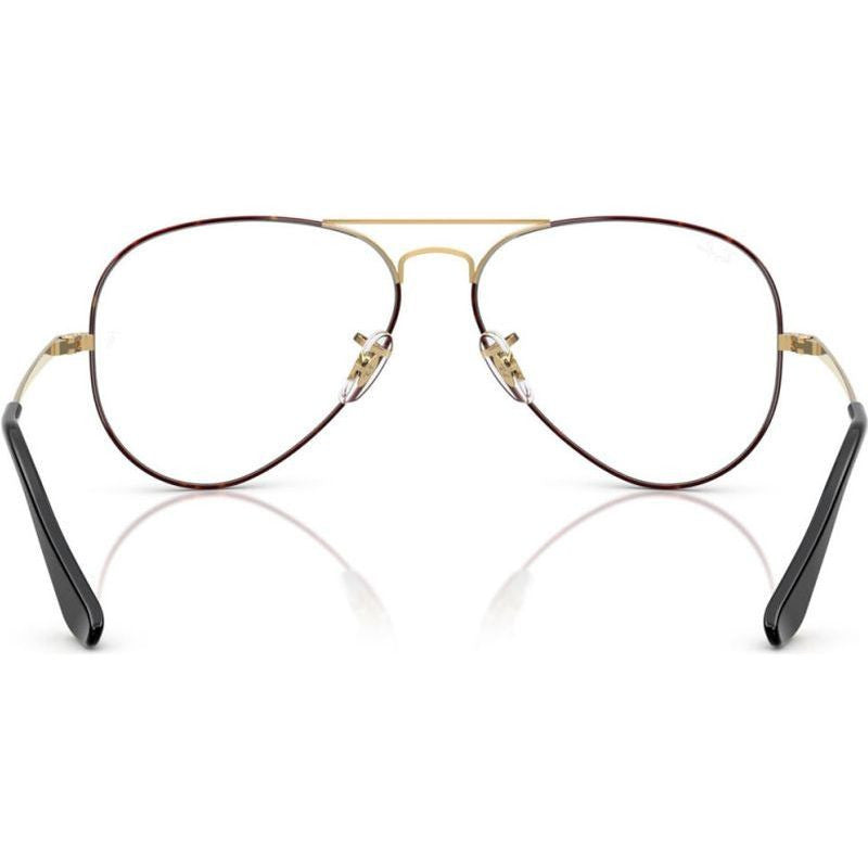 Aviator RX6489, Black on Arista/Clear Lenses 58 Eye Size