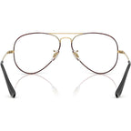 Aviator RX6489, Black on Arista/Clear Lenses 58 Eye Size