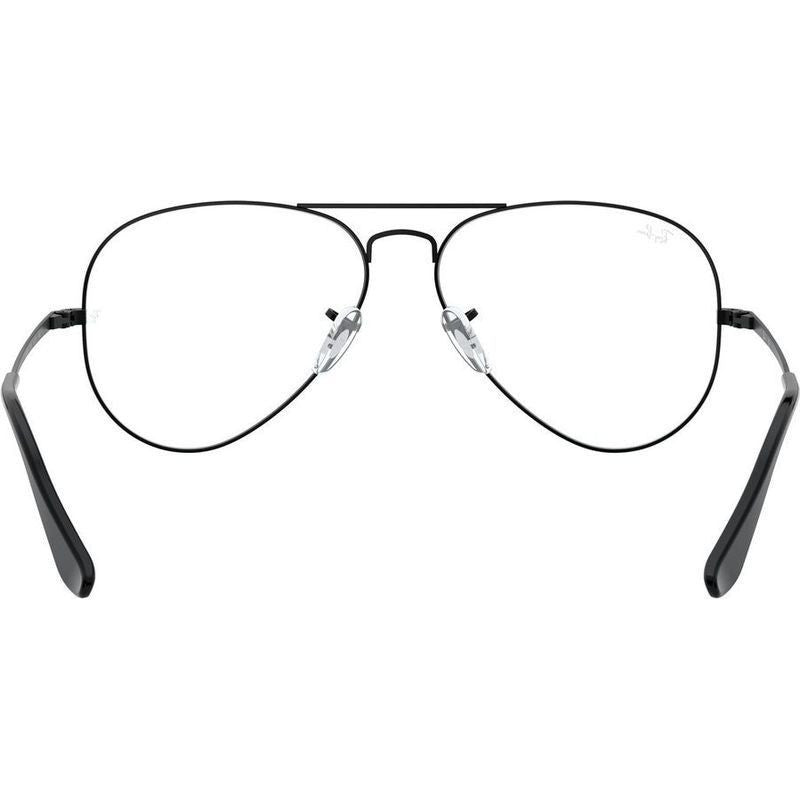 Aviator RX6489, Black/Clear Lenses 55 Eye Size