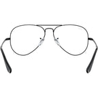 Aviator RX6489, Black/Clear Lenses 55 Eye Size
