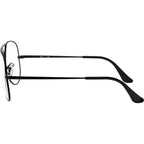 Aviator RX6489, Black/Clear Lenses 55 Eye Size