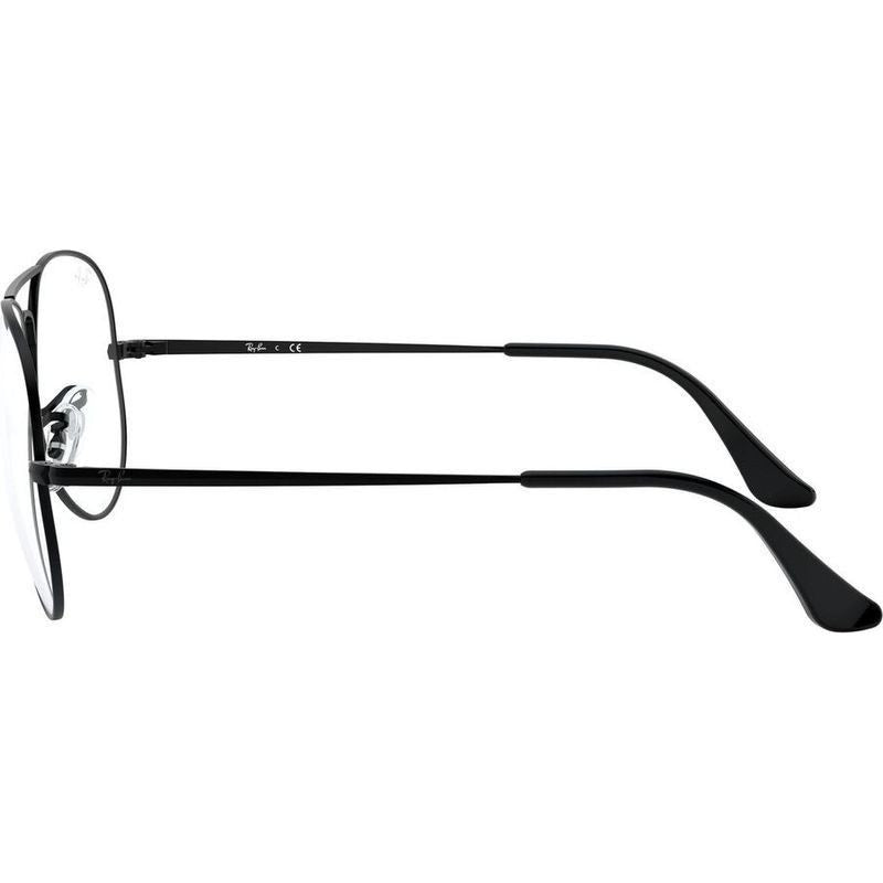 Aviator RX6489, Black/Clear Lenses 55 Eye Size
