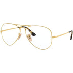 Aviator RX6489, Gold/Clear Lenses 55 Eye Size