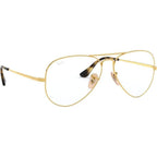Aviator RX6489, Gold/Clear Lenses 55 Eye Size