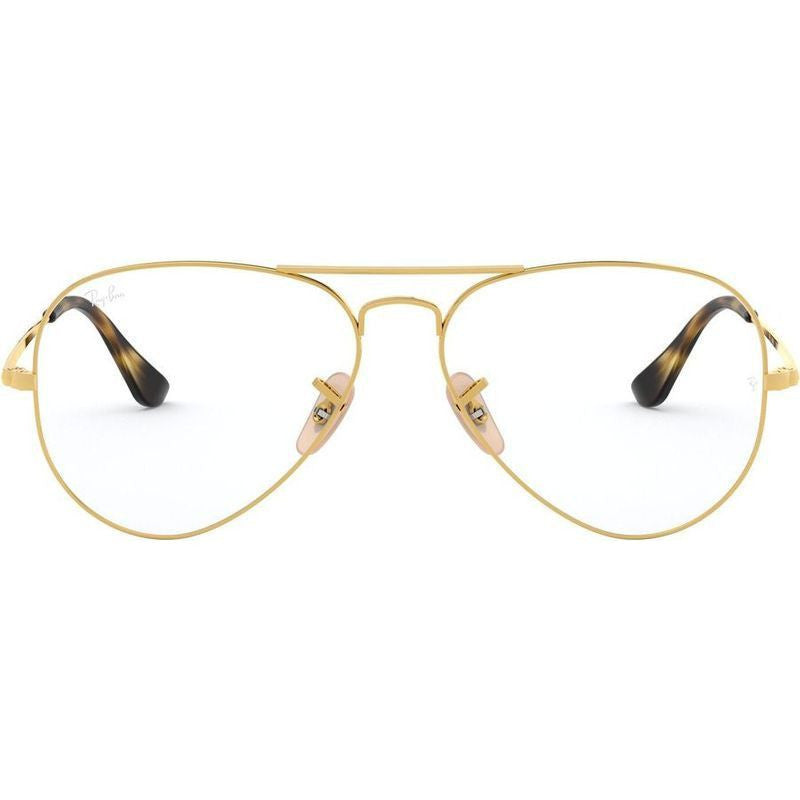 Aviator RX6489, Gold/Clear Lenses 55 Eye Size