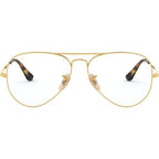 Aviator RX6489, Gold/Clear Lenses 55 Eye Size