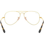 Aviator RX6489, Gold/Clear Lenses 55 Eye Size