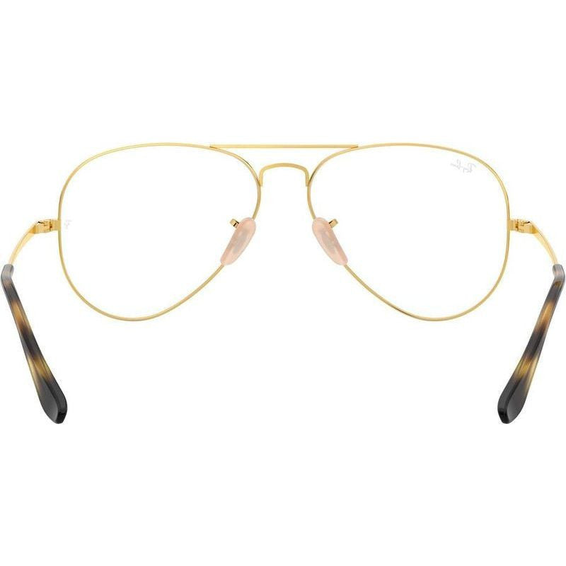 Aviator RX6489, Gold/Clear Lenses 55 Eye Size