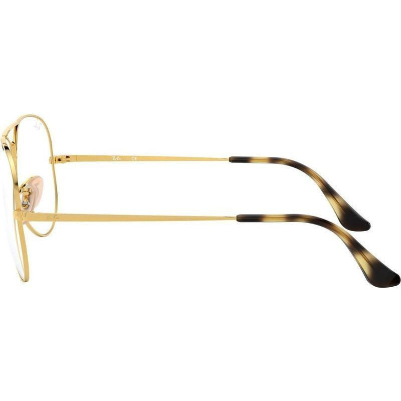 Aviator RX6489, Gold/Clear Lenses 55 Eye Size