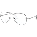 Aviator RX6489, Gunmetal/Clear Lenses 55 Eye Size