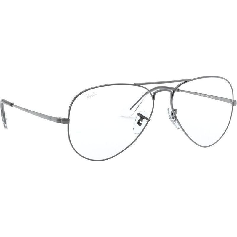 Aviator RX6489, Gunmetal/Clear Lenses 55 Eye Size