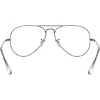 Aviator RX6489, Gunmetal/Clear Lenses 55 Eye Size