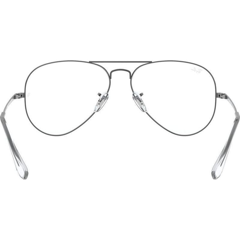 Aviator RX6489, Gunmetal/Clear Lenses 55 Eye Size
