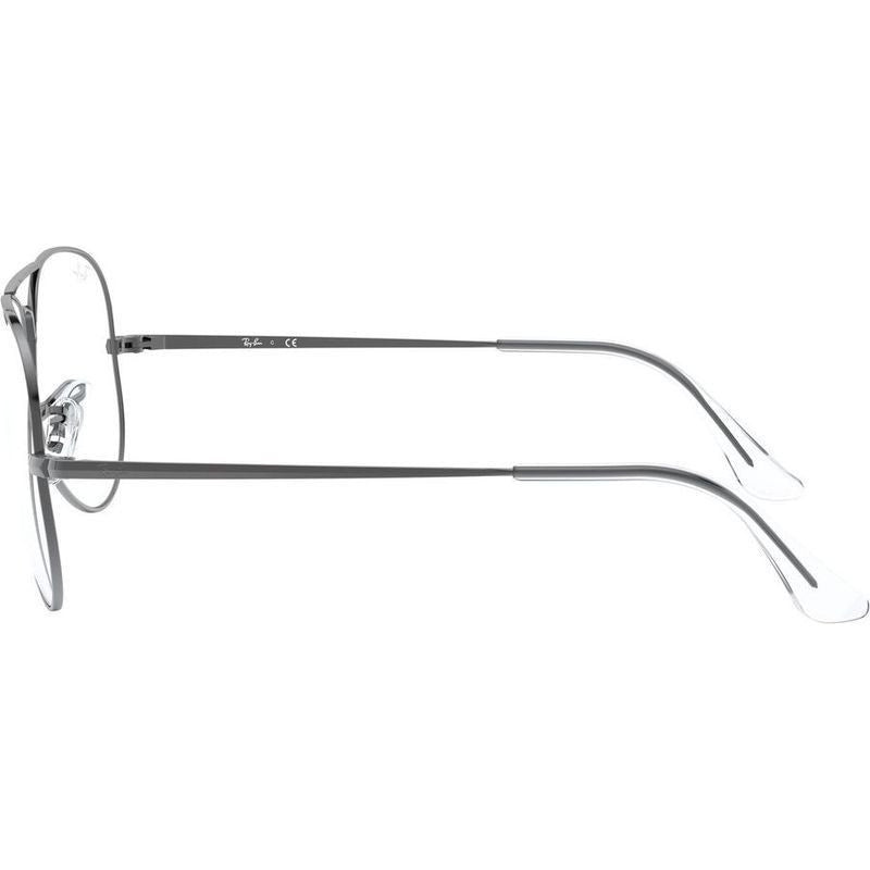 Aviator RX6489, Gunmetal/Clear Lenses 55 Eye Size