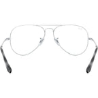 Aviator RX6489, Silver/Clear Lenses 55 Eye Size