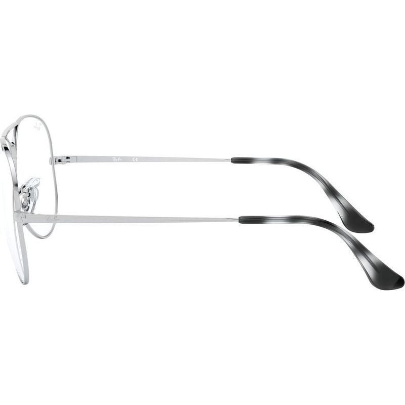 Aviator RX6489, Silver/Clear Lenses 55 Eye Size