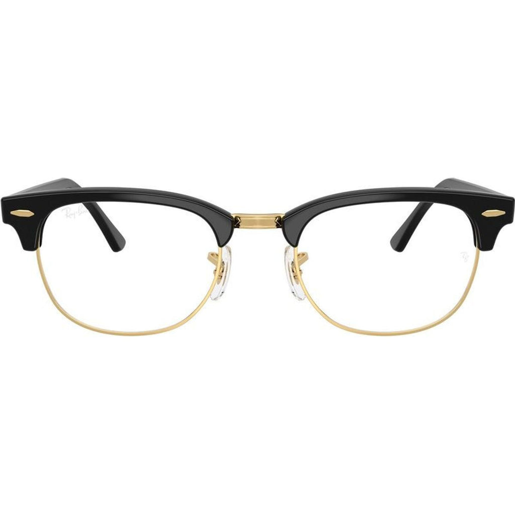 Clubmaster RX5154, Black and Gold/Clear Lenses