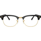 Clubmaster RX5154, Black and Gold/Clear Lenses