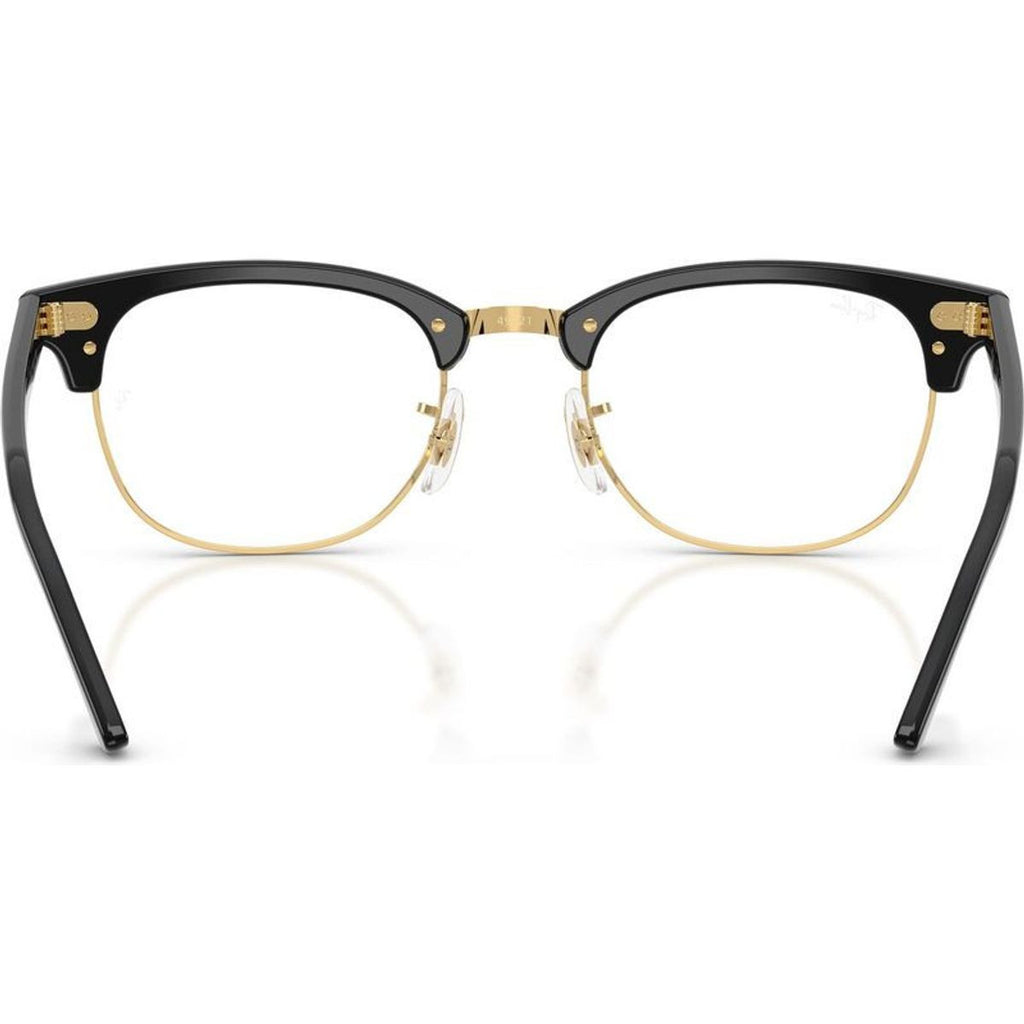 Clubmaster RX5154, Black and Gold/Clear Lenses