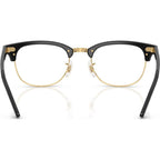 Clubmaster RX5154, Black and Gold/Clear Lenses