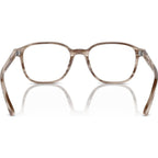 Leonard RX5393, Striped Beige/Clear Lenses 49 Eye Size