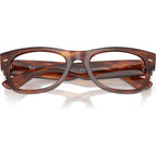 Mega Wayfarer II RX0832V, Striped Havana/Clear Lenses